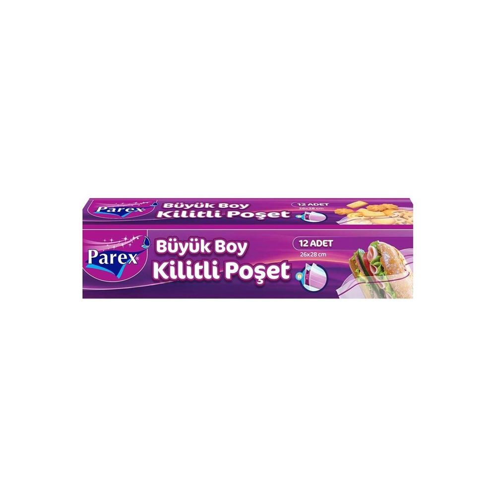 Parex Kilitli Buzdolabı Poşeti 12 Li Büyük Boy