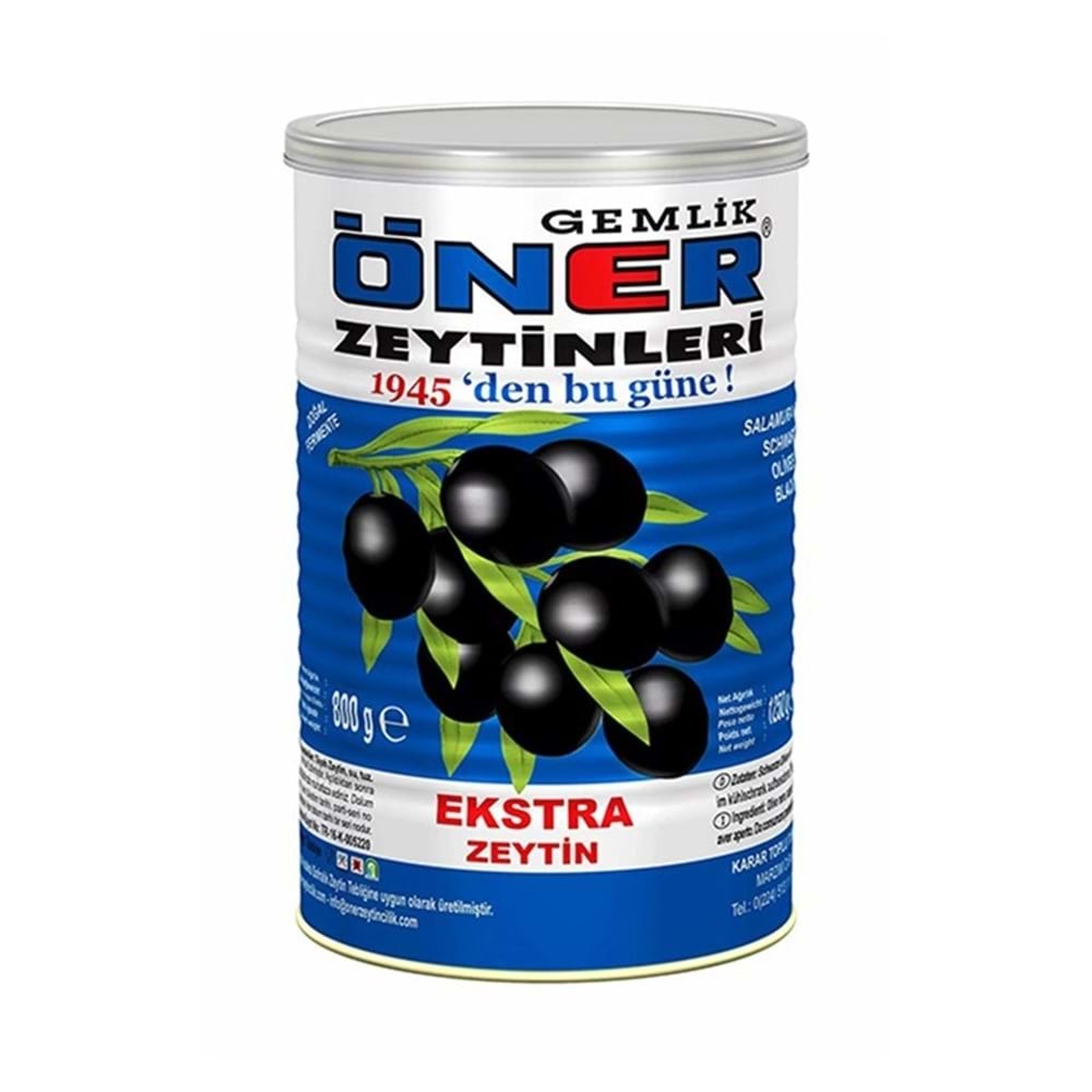 Öner Zeytin Extra 800 Gr Teneke