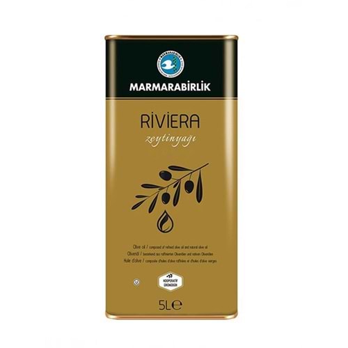Marmarabirlik Zeytin Yağı Riviera 5 Lt Teneke