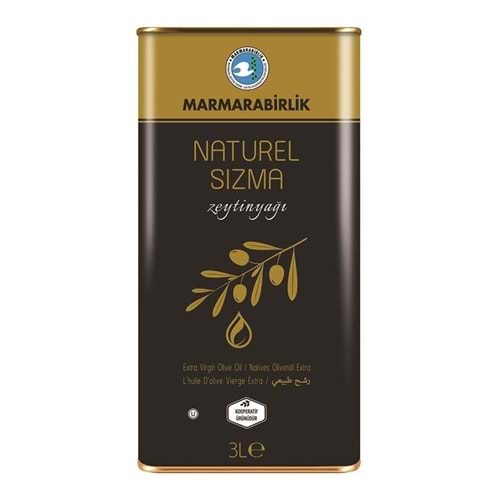 Marmarabirlik Zeytinyağı Naturel Sızma 3 Lt Teneke